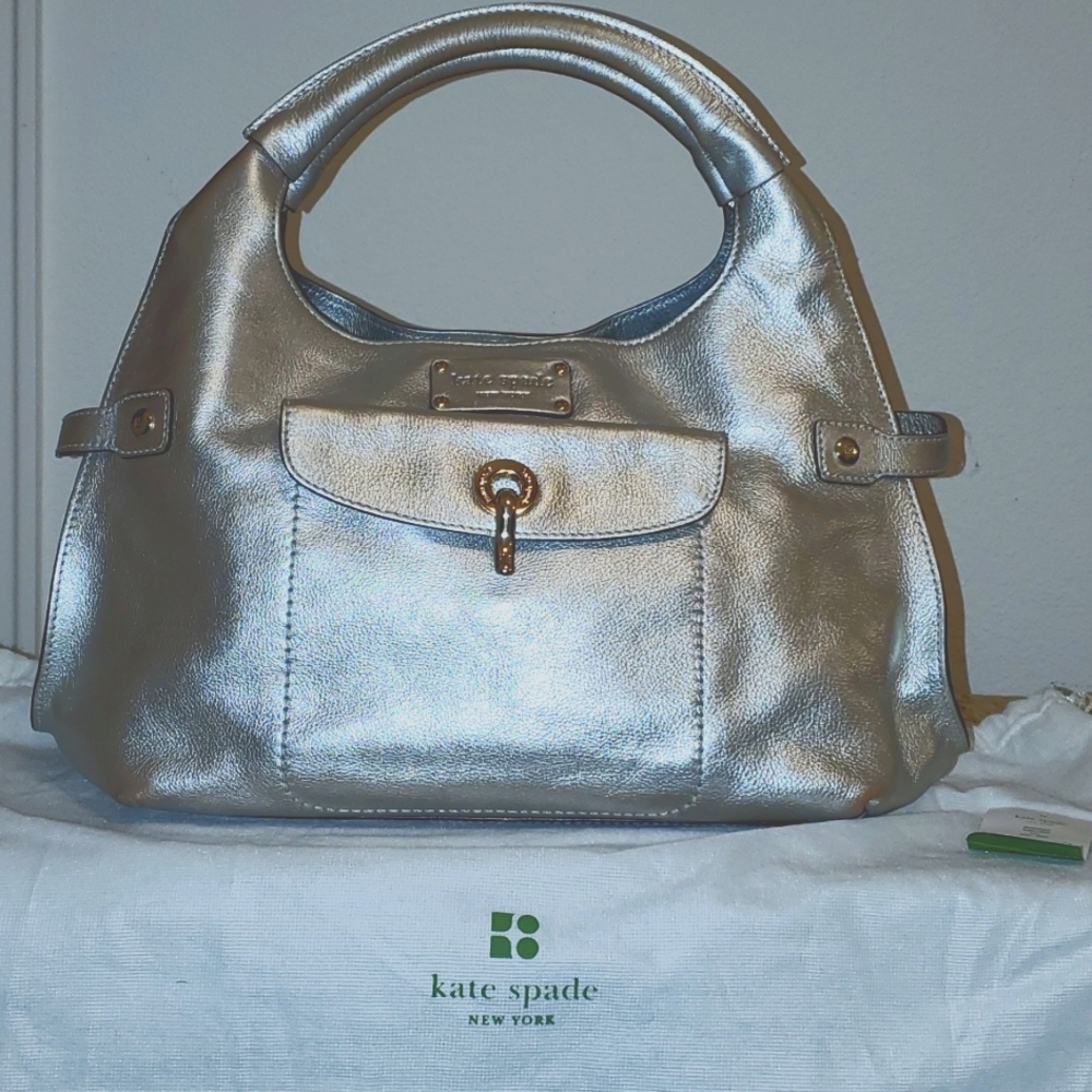 Kate Spade Silver Alessandra Kent Satchel